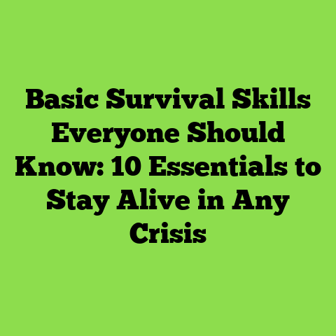 Basic Survival Skills Everyone Should Know: 10 Essentials to Stay Alive in Any Crisis