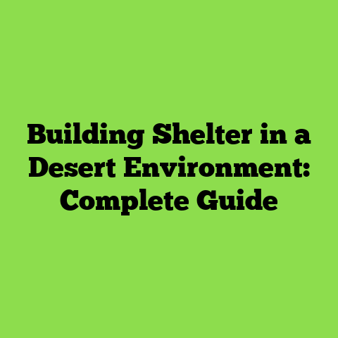 Building Shelter in a Desert Environment: Complete Guide