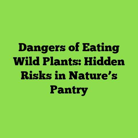 Dangers of Eating Wild Plants: Hidden Risks in Nature’s Pantry