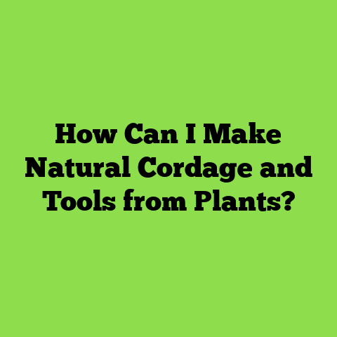How Can I Make Natural Cordage and Tools from Plants?