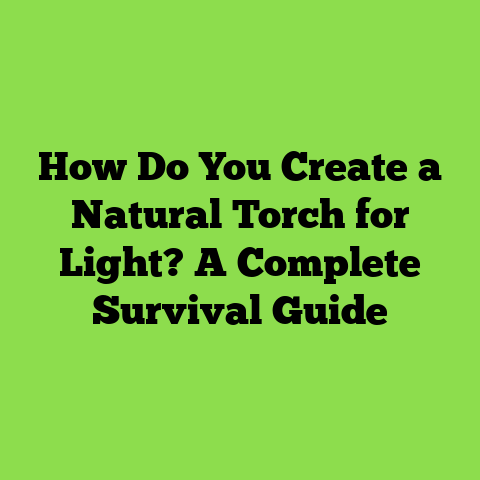 How Do You Create a Natural Torch for Light? A Complete Survival Guide