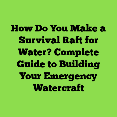 How Do You Make a Survival Raft for Water? Complete Guide to Building Your Emergency Watercraft
