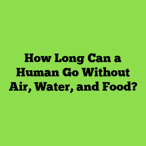 How Long Can a Human Go Without Air, Water, and Food?