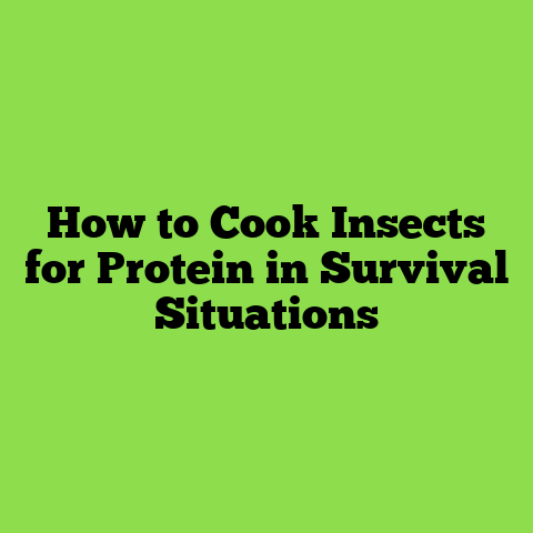 How to Cook Insects for Protein in Survival Situations