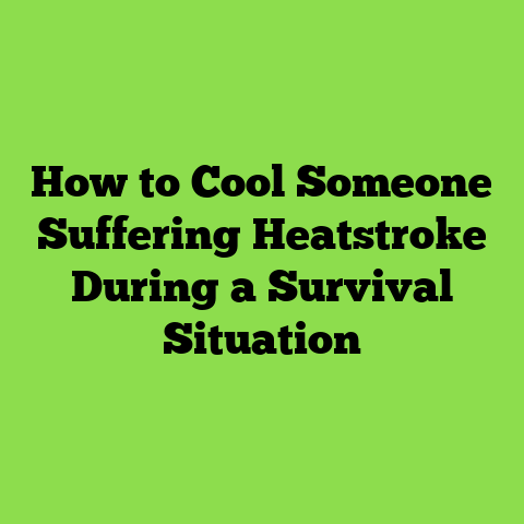 How to Cool Someone Suffering Heatstroke During a Survival Situation