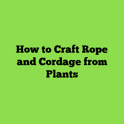 How to Craft Rope and Cordage from Plants