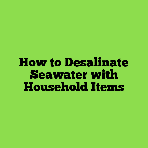 How to Desalinate Seawater with Household Items
