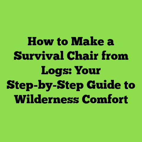 How to Make a Survival Chair from Logs: Your Step-by-Step Guide to Wilderness Comfort
