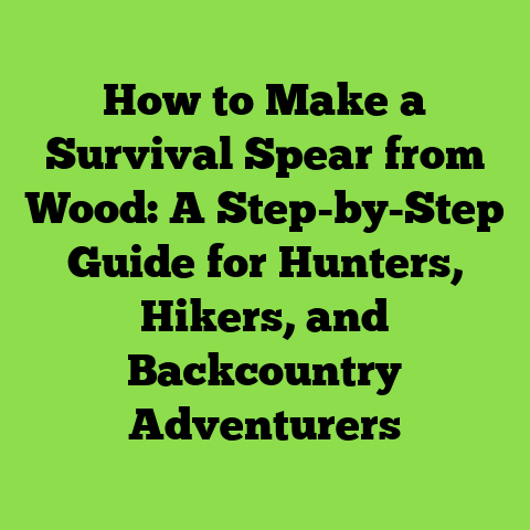 How to Make a Survival Spear from Wood: A Step-by-Step Guide for Hunters, Hikers, and Backcountry Adventurers