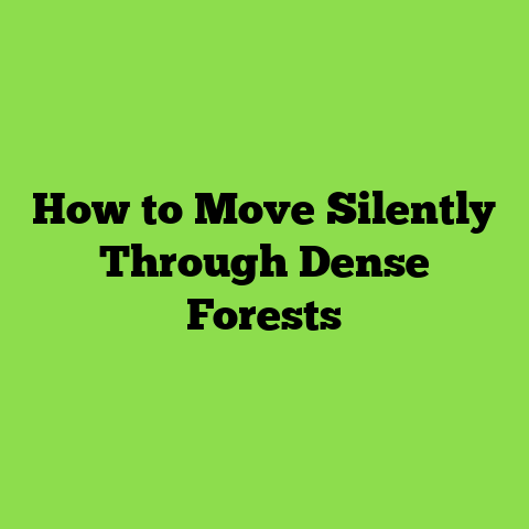 How to Move Silently Through Dense Forests