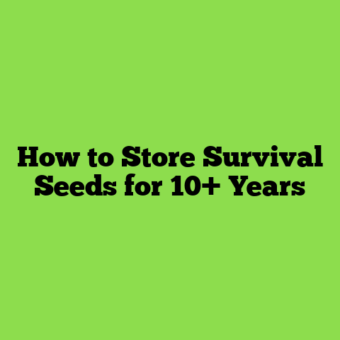 How to Store Survival Seeds for 10+ Years