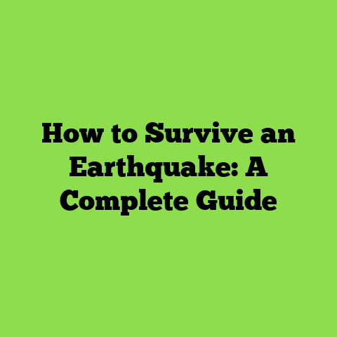 How to Survive an Earthquake: A Complete Guide
