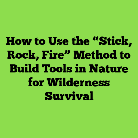 How to Use the “Stick, Rock, Fire” Method to Build Tools in Nature for Wilderness Survival