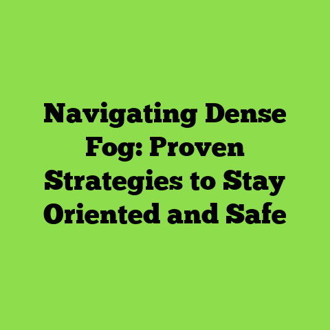 Navigating Dense Fog: Proven Strategies to Stay Oriented and Safe