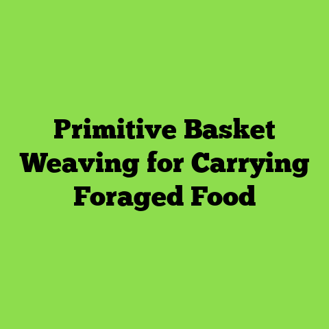 Primitive Basket Weaving for Carrying Foraged Food