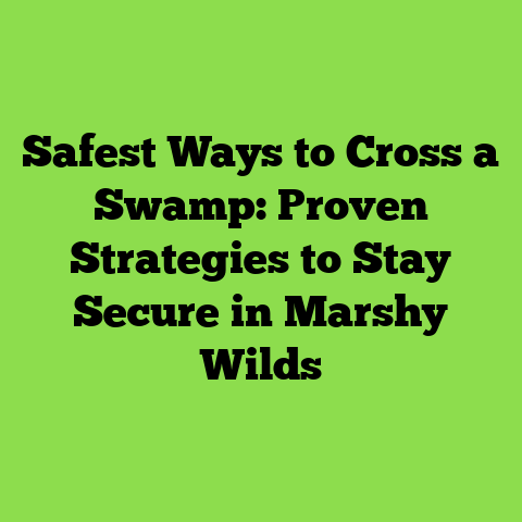 Safest Ways to Cross a Swamp: Proven Strategies to Stay Secure in Marshy Wilds