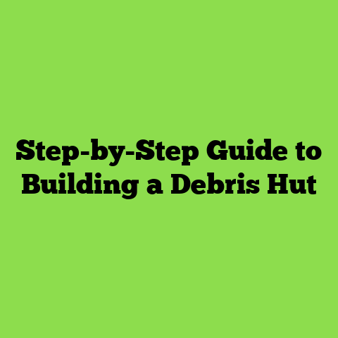 Step-by-Step Guide to Building a Debris Hut