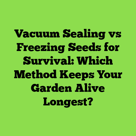 Vacuum Sealing vs Freezing Seeds for Survival: Which Method Keeps Your Garden Alive Longest?