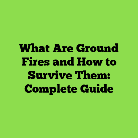 What Are Ground Fires and How to Survive Them: Complete Guide