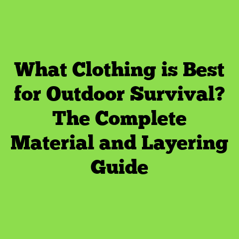 What Clothing is Best for Outdoor Survival? The Complete Material and Layering Guide