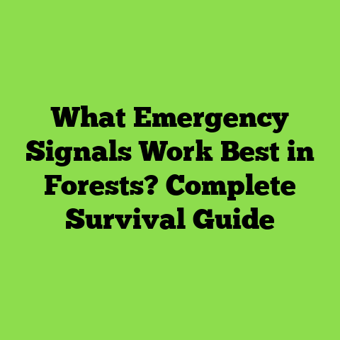 What Emergency Signals Work Best in Forests? Complete Survival Guide