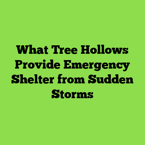 What Tree Hollows Provide Emergency Shelter from Sudden Storms