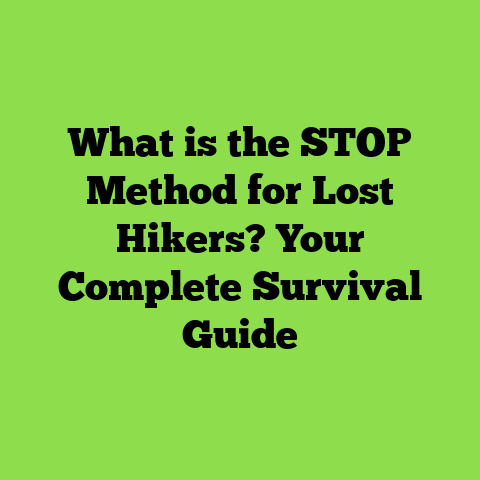 What is the STOP Method for Lost Hikers? Your Complete Survival Guide