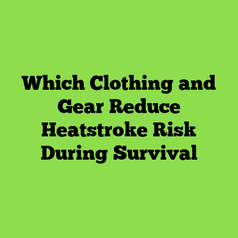 Which Clothing and Gear Reduce Heatstroke Risk During Survival
