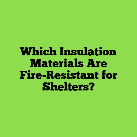 Which Insulation Materials Are Fire-Resistant for Shelters?