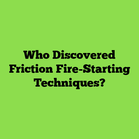 Who Discovered Friction Fire-Starting Techniques?